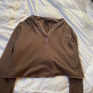urban outfitters brown lounge wear shirt